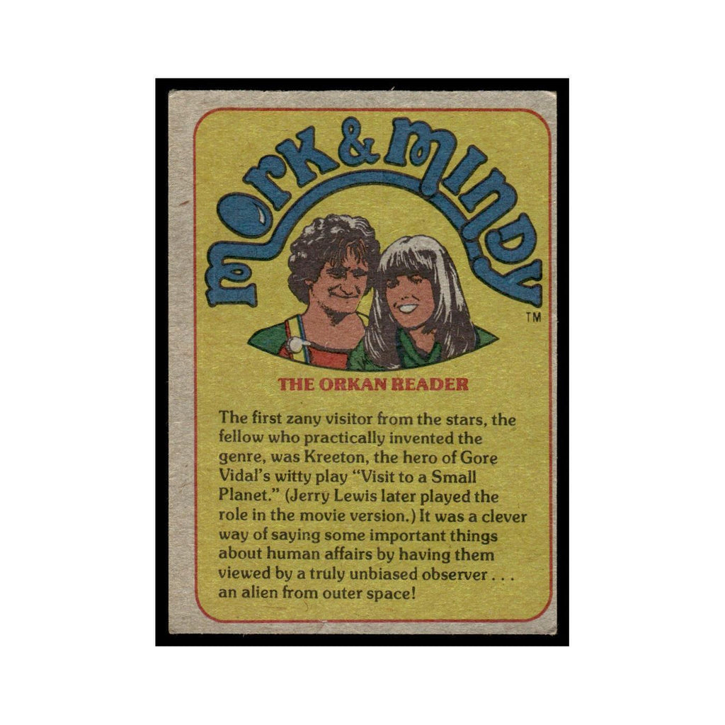 Mork and Mindy 1978 Paramount Pictures #36 Trading Card VG