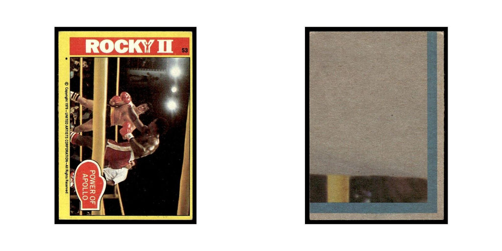 Power of Apollo 1979 Rocky II #53 Trading Card VG