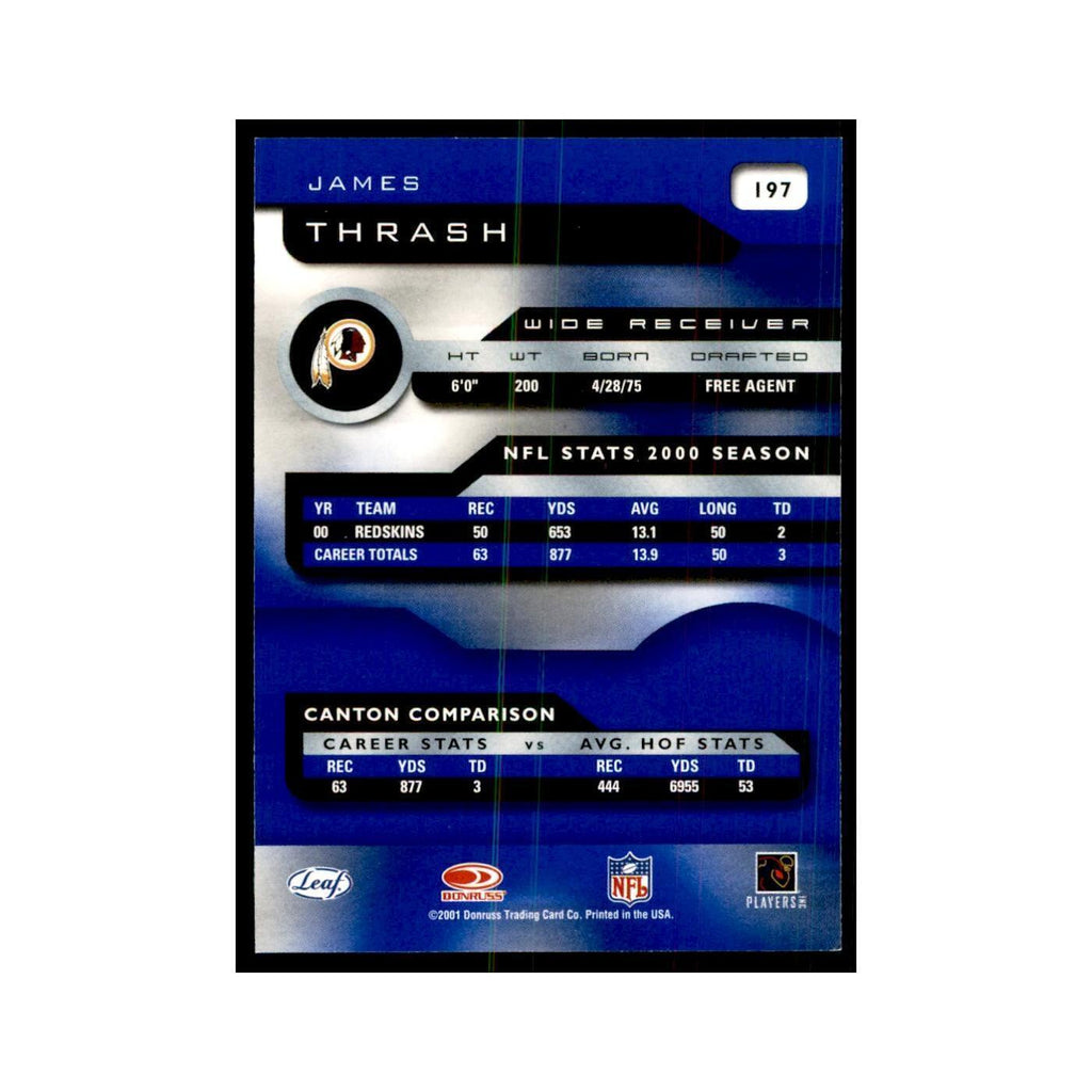 James Thrash 2001 Quantum Leaf #197 Football Cards Football Card NM