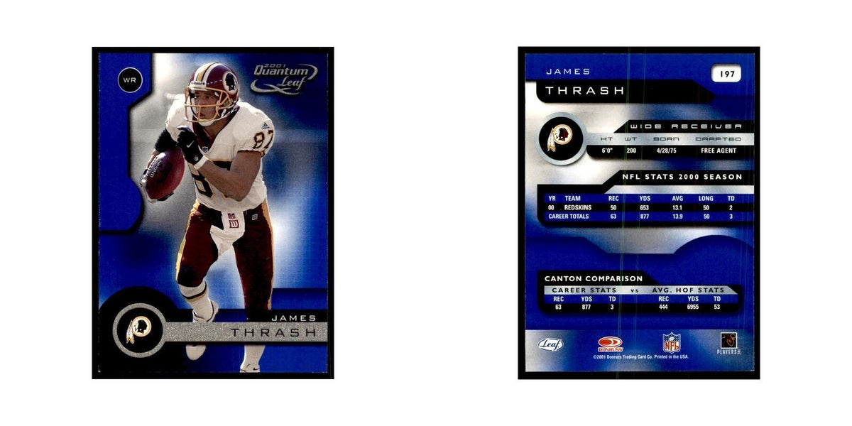 James Thrash 2001 Quantum Leaf #197 Football Cards Football Card NM