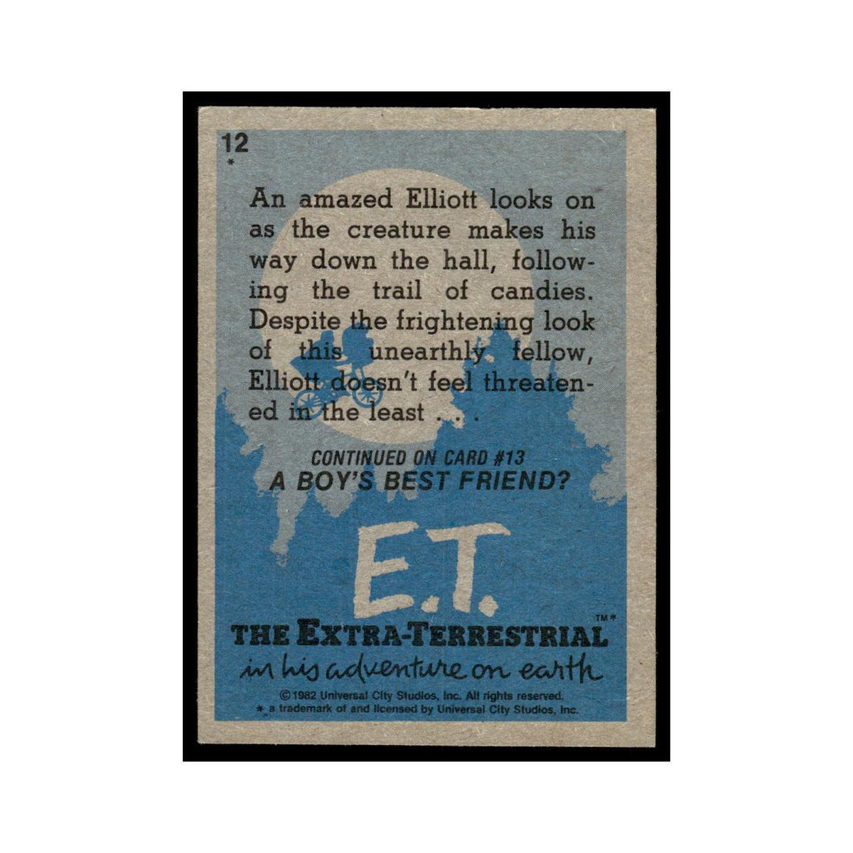 The Friends Meet 1982 Topps E.T. #12 Trading Card EX