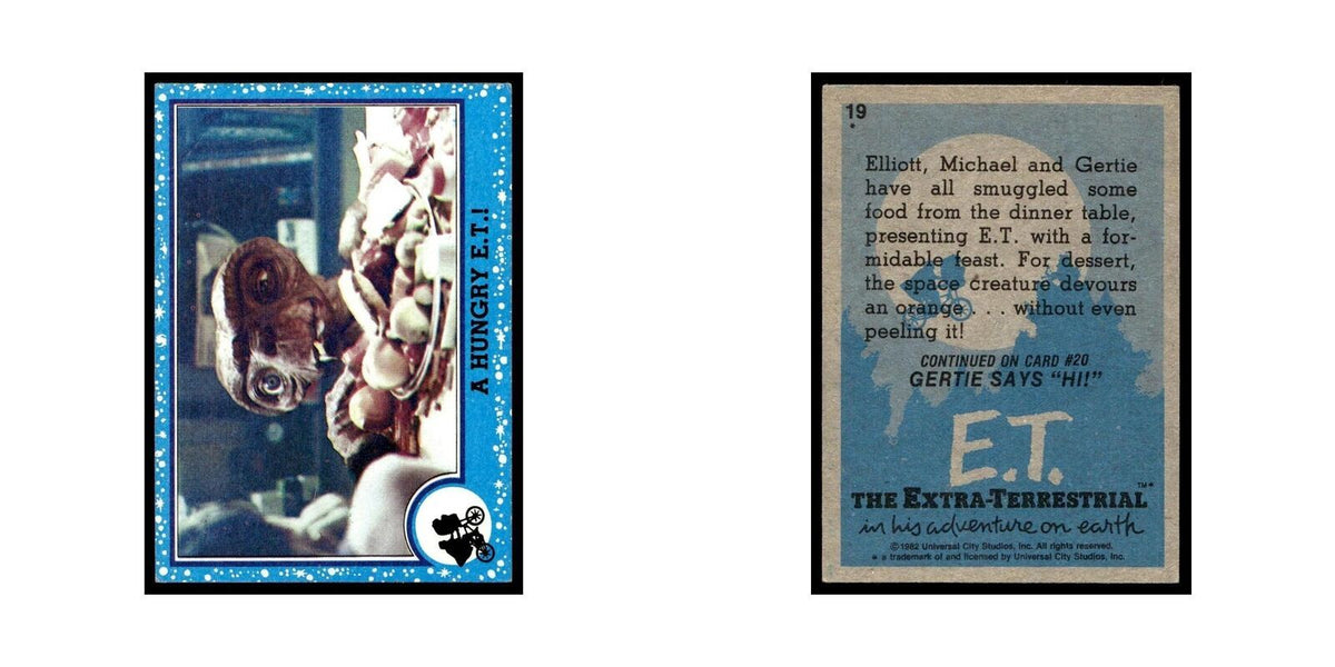 A Hungry E.T. 1982 Topps E.T. #19 Trading Card EX