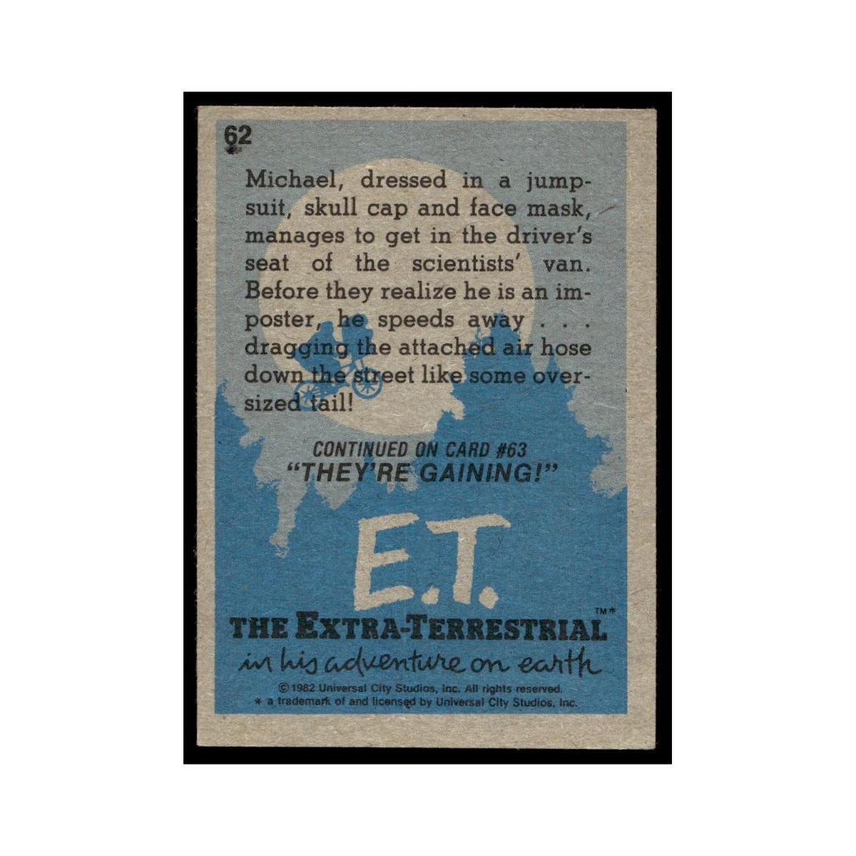 Van to Freedom 1982 Topps E.T. #62 Trading Card EX