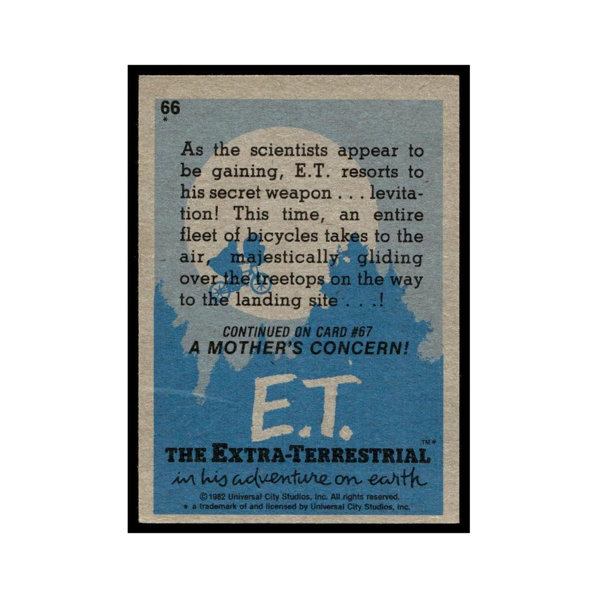 For the Love of E.T. 1982 Topps E.T. #66 Trading Card EX