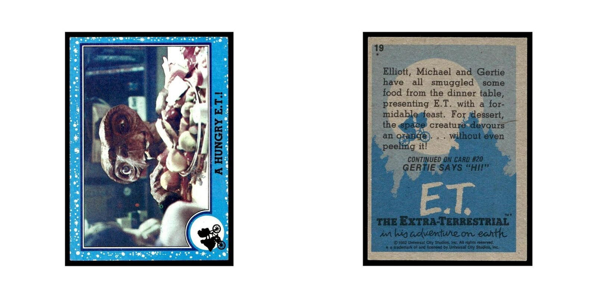 A Hungry E.T. 1982 Topps E.T. #19 Trading Card EX
