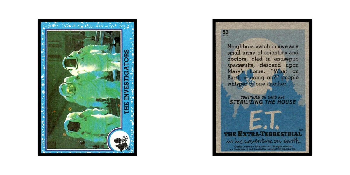The Investigators 1982 Topps E.T. #53 Trading Card EX