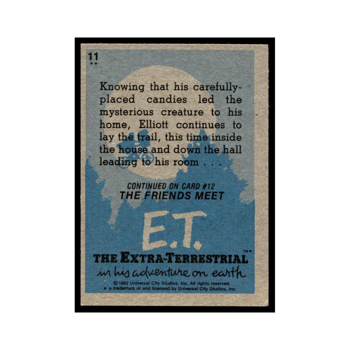 A Trail of Candy 1982 Topps E.T. #11 Trading Card EX