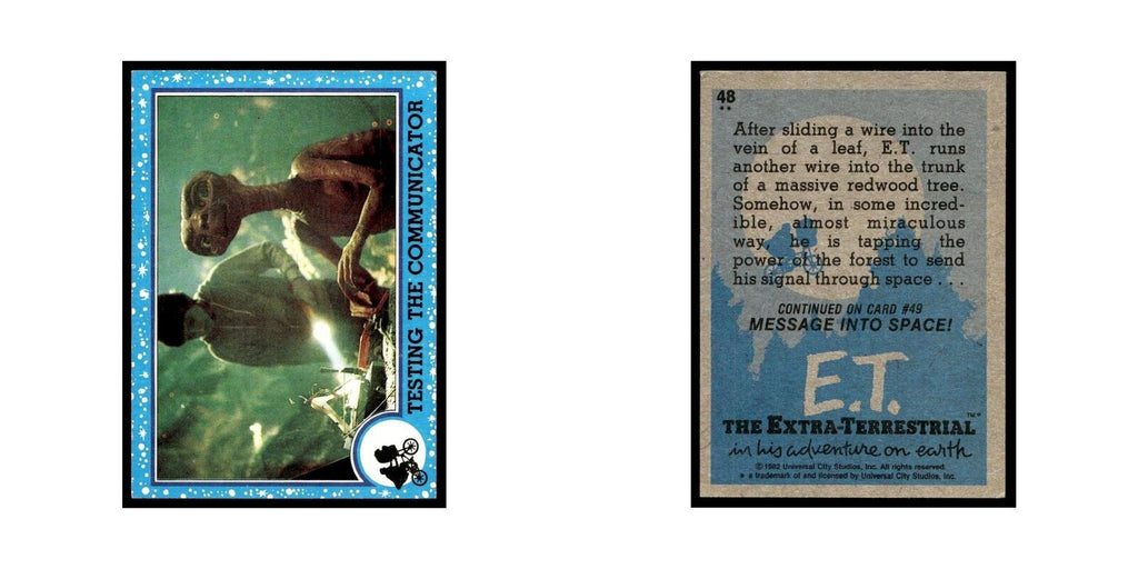 Testing The Communicator 1982 Topps E.T. #48 Trading Card EX