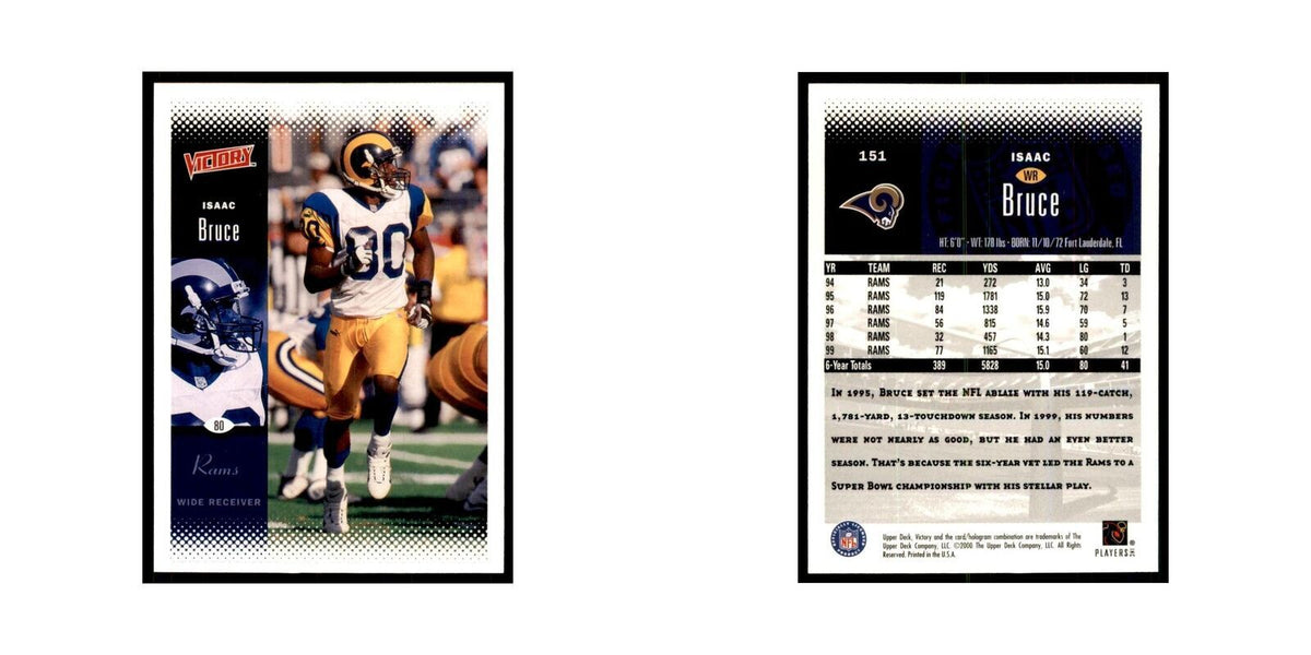 Isaac Bruce 2000 Upper Deck Victory #151 Football Cards Football Card NM