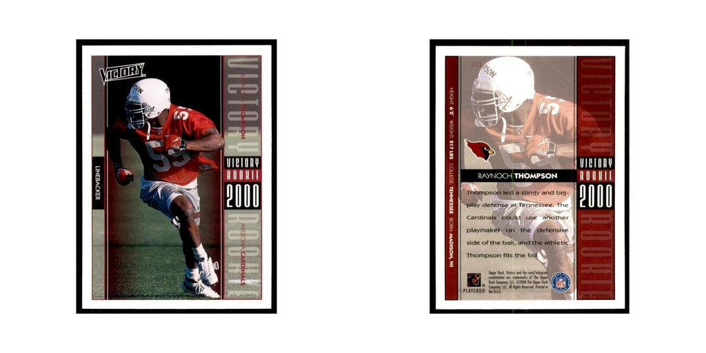 Raynoch Thompson 2000 Upper Deck Victory #313 Football Cards Football Card NM
