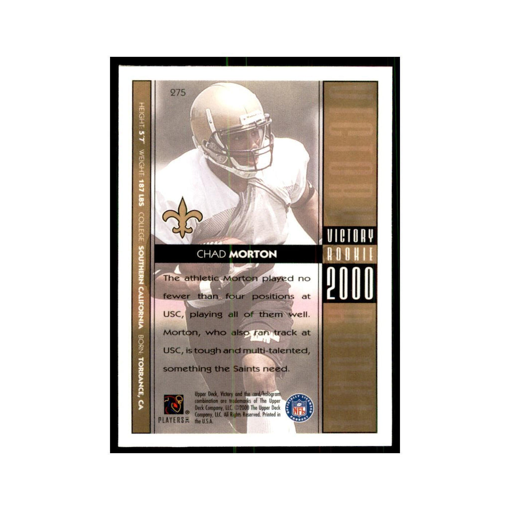 Chad Morton 2000 Upper Deck Victory #275 Football Cards Football Card NM