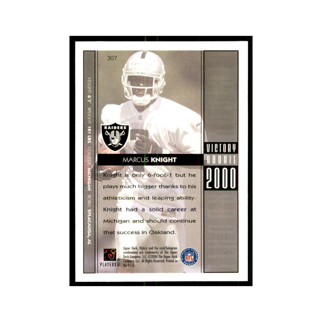 Marcus Knight 2000 Upper Deck Victory #307 Football Cards Football Card NM