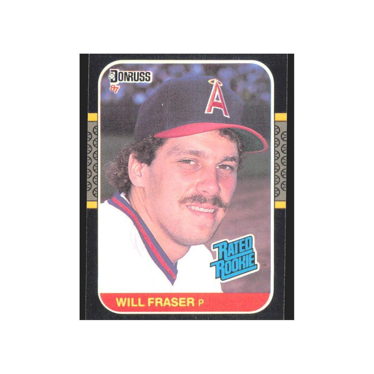 Will Fraser Rookie 1987 Donruss #40 California Angels Baseball Card NM