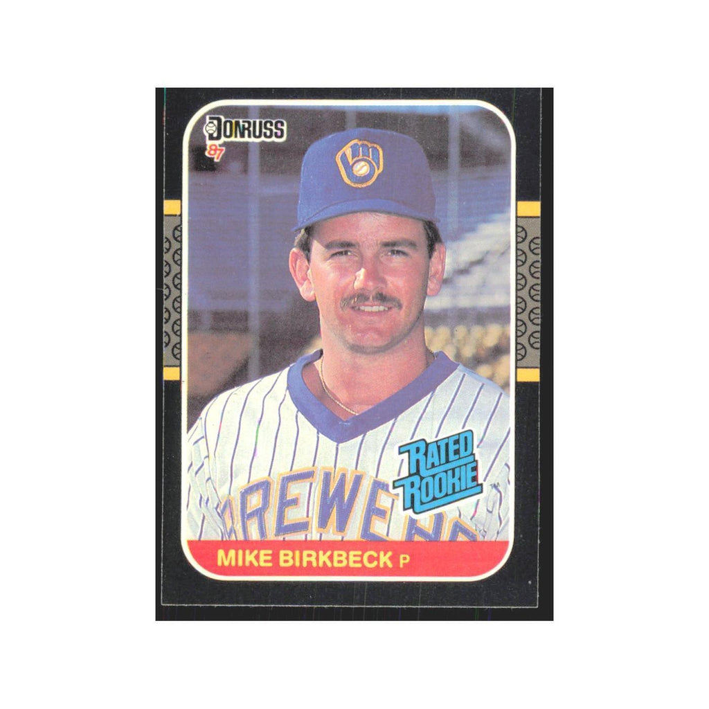 Mike Birkbeck Rookie 1987 Donruss #33 Milwaukee Brewers Baseball Card NM