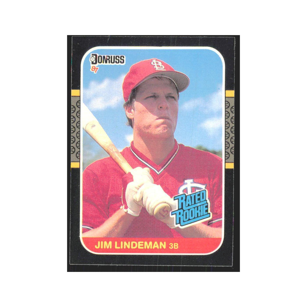 Jim Lindeman Rookie 1987 Donruss #37 St. Louis Cardinals Baseball Card NM