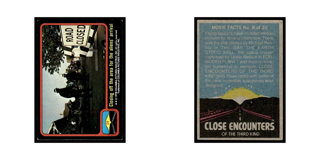 Closing of the Area 1978 Close Encounters of the Third Kind #29 Trading Card VG