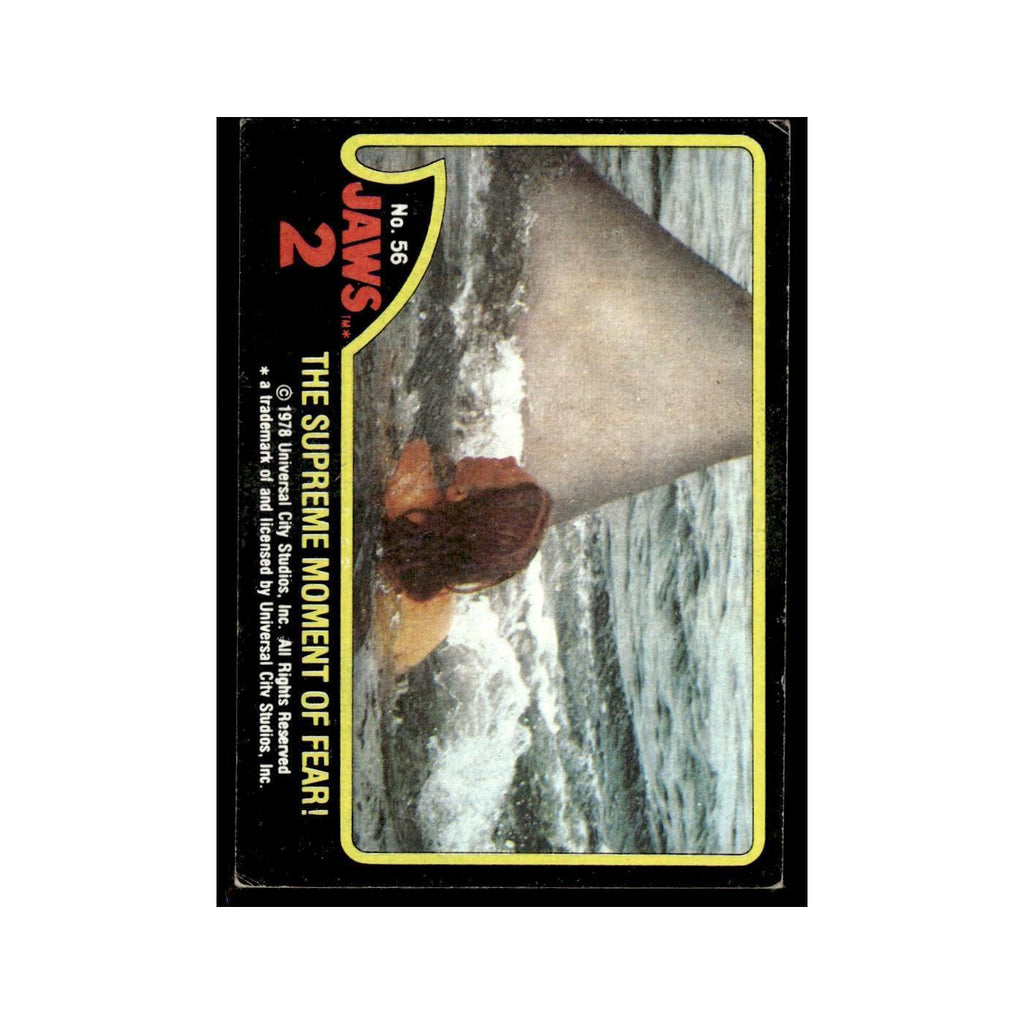 The Supreme Moment of Fear 1978 Universal Jaws 2 #56 Trading Card VG