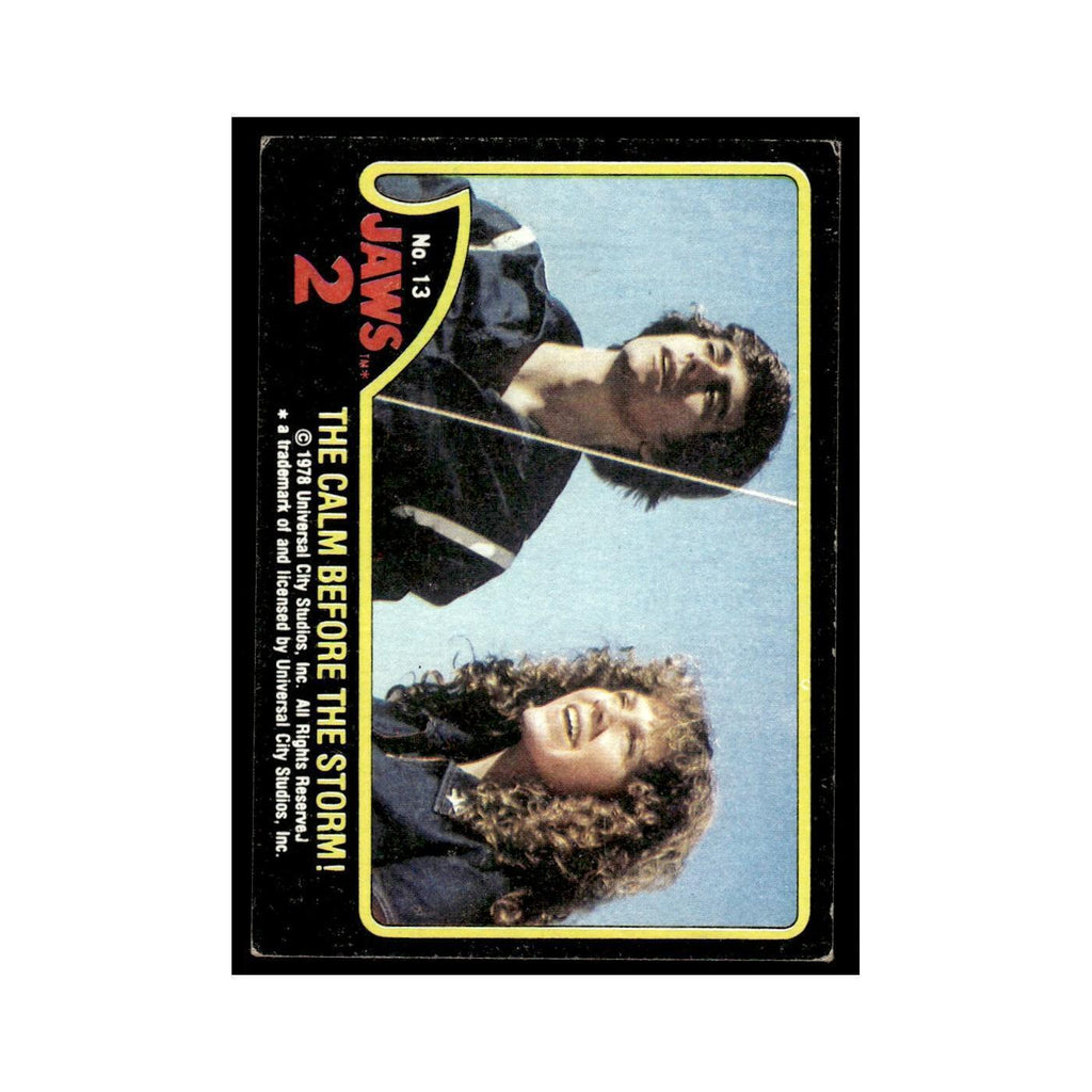 The Calm Before The Storm 1978 Universal Jaws 2 #13 Trading Card VG