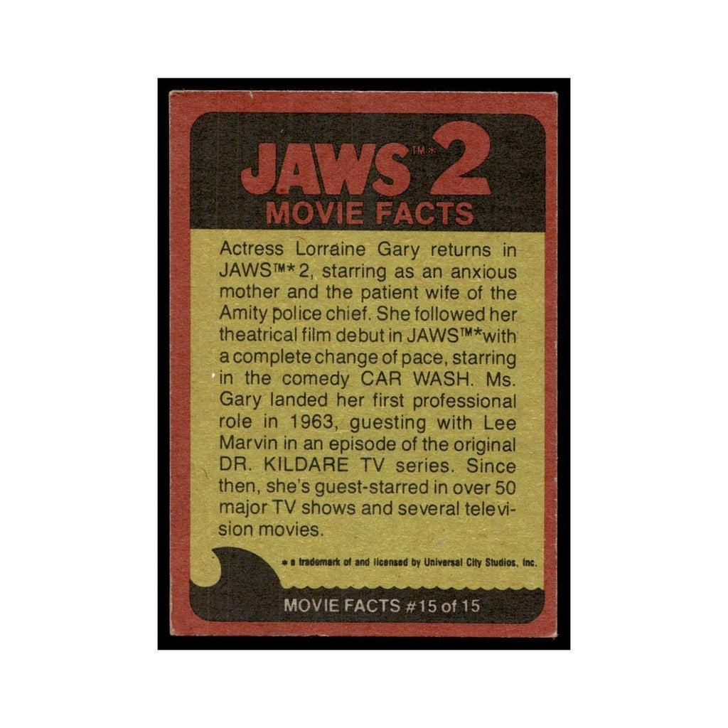 The Calm Before The Storm 1978 Universal Jaws 2 #13 Trading Card VG