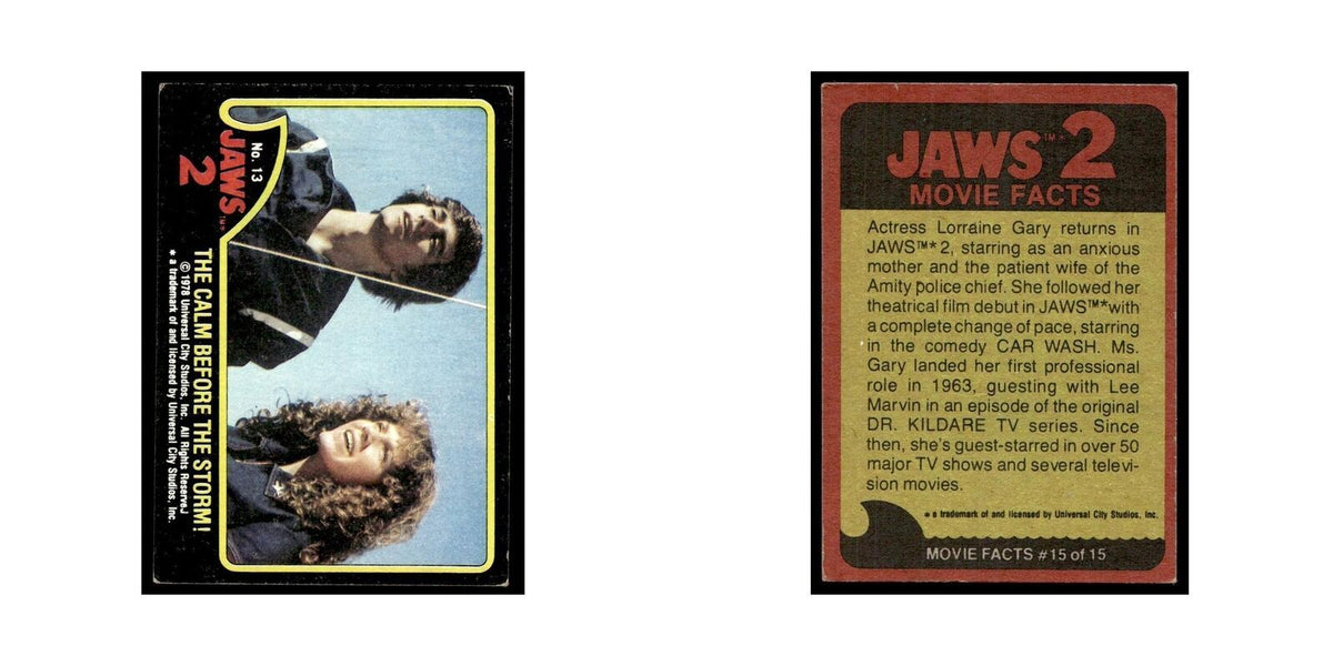 The Calm Before The Storm 1978 Universal Jaws 2 #13 Trading Card VG