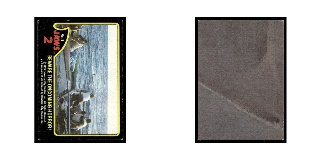 Beware The Oncoming Horror 1978 Universal Jaws 2 #8 Trading Card VG