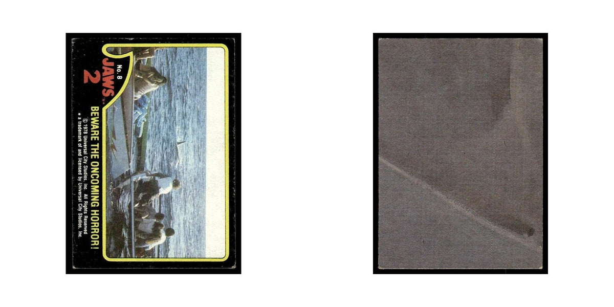 Beware The Oncoming Horror 1978 Universal Jaws 2 #8 Trading Card VG