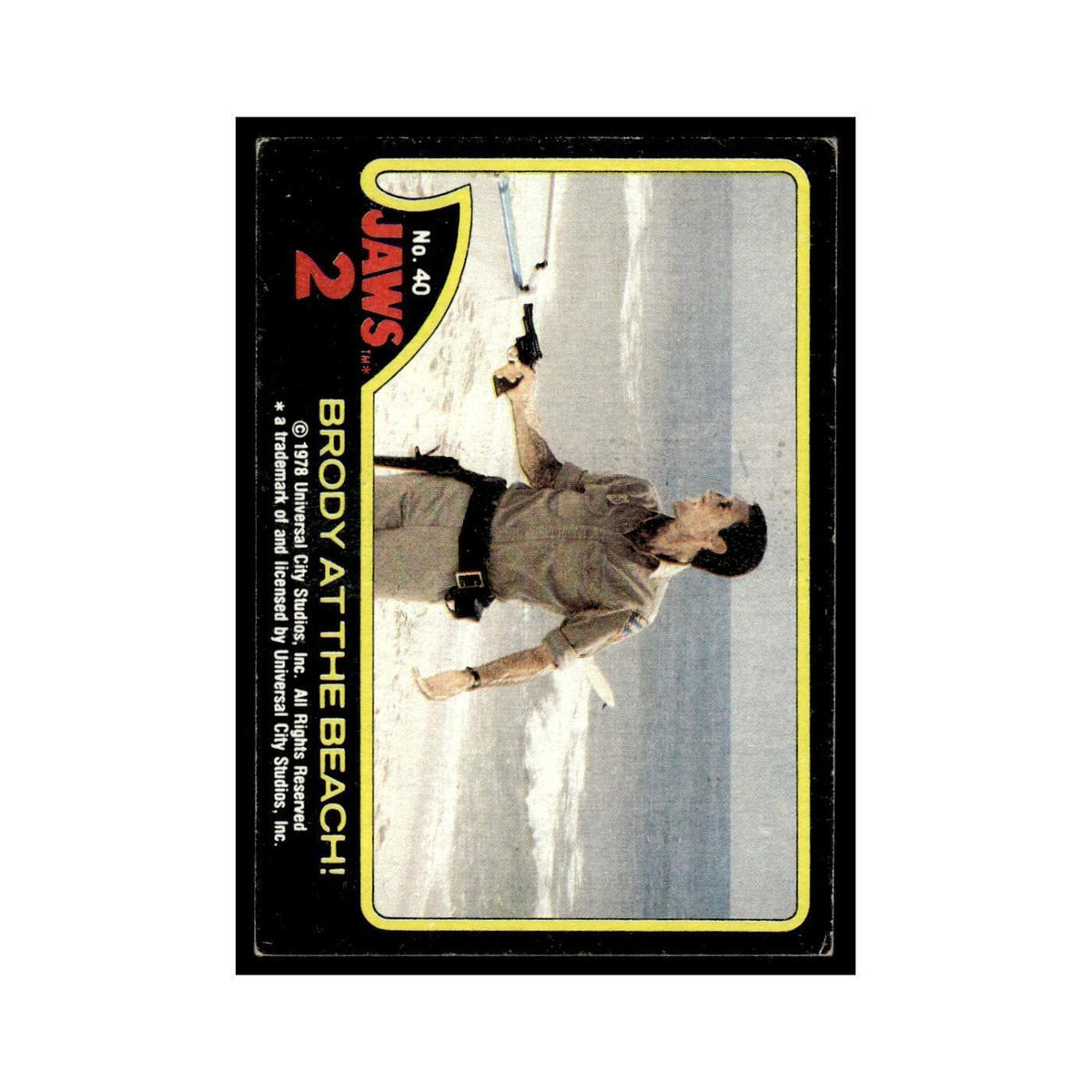 Brody At The Beach 1978 Universal Jaws 2 #40 Trading Card VG
