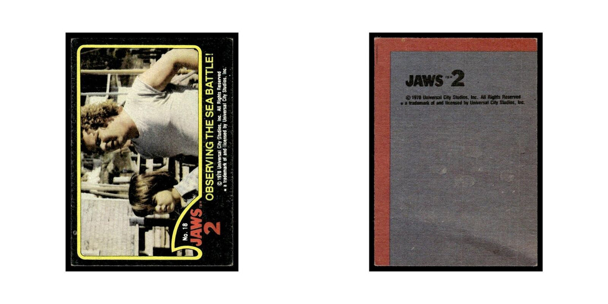 Observing The Sea Battle 1978 Universal Jaws 2 #18 Trading Card VG