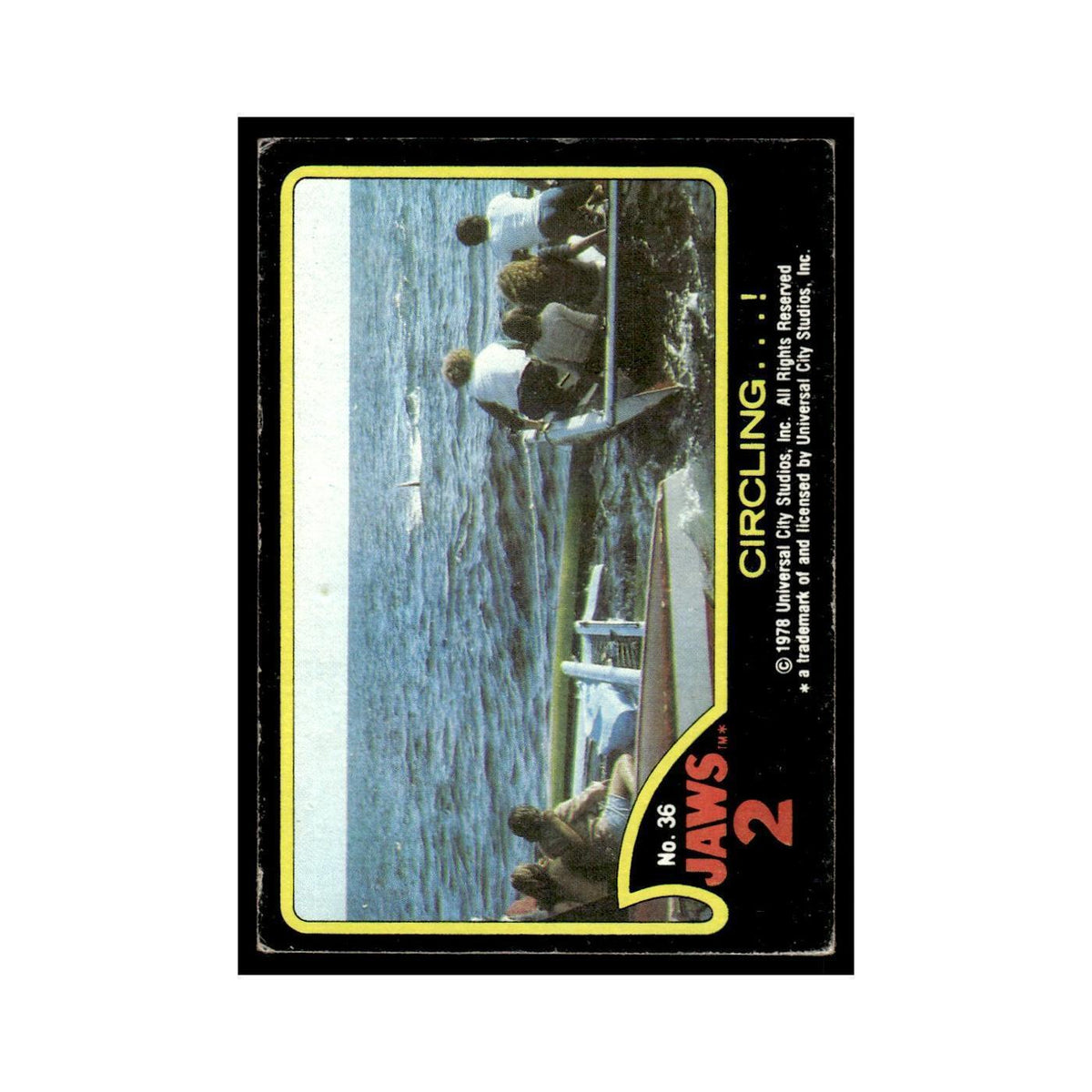 Circling 1978 Universal Jaws 2 #36 Trading Card VG