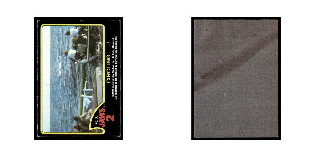 Circling 1978 Universal Jaws 2 #36 Trading Card VG