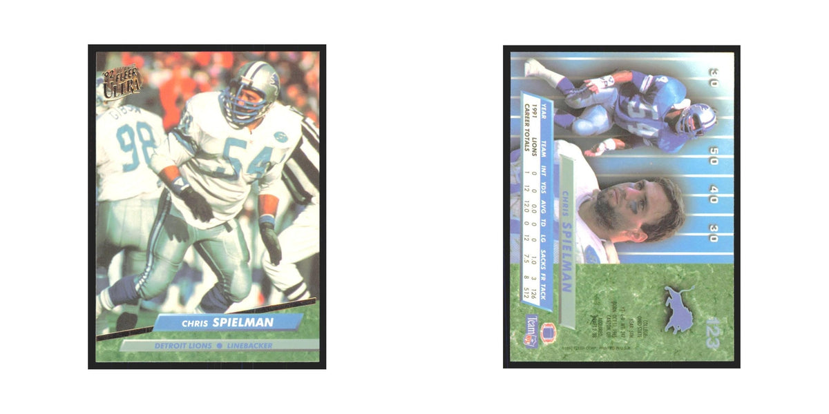 Chris Spielman 1992 Fleer Ultra #123 Football Cards Football Card NM