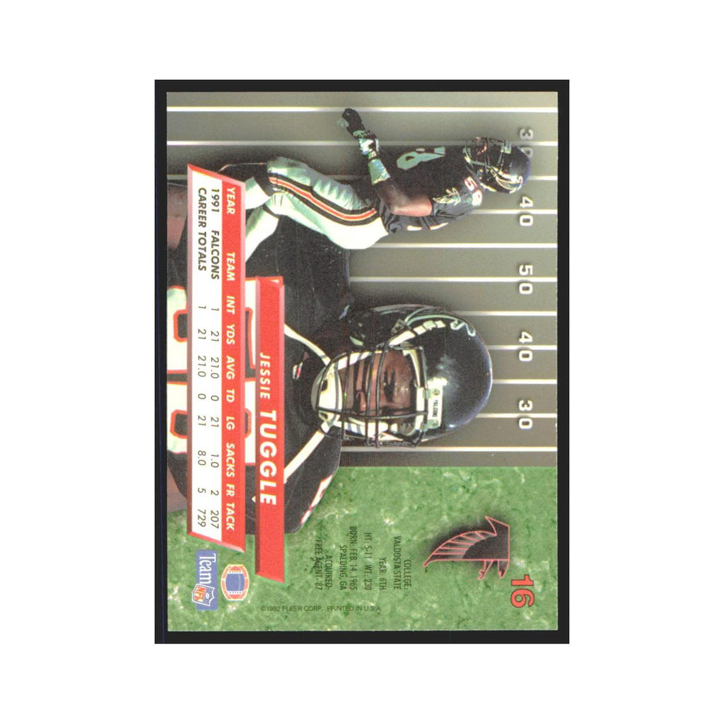 Jessie Tuggle 1992 Fleer Ultra #16 Football Cards Football Card NM