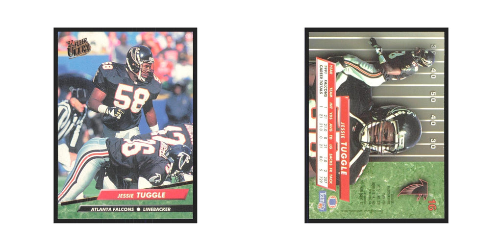 Jessie Tuggle 1992 Fleer Ultra #16 Football Cards Football Card NM