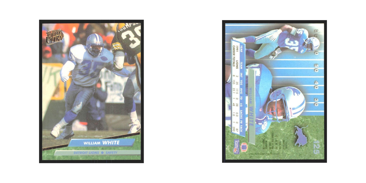 William White 1992 Fleer Ultra #125 Football Cards Football Card NM