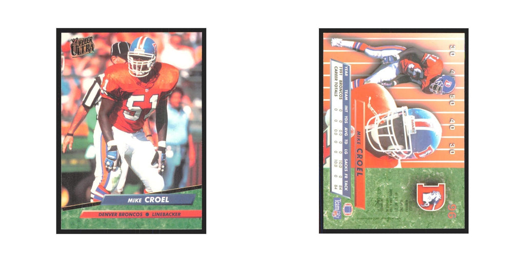 Mike Croel 1992 Fleer Ultra #96 Football Cards Football Card NM