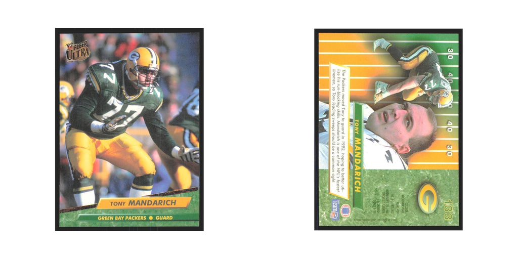 Tony Mandarich 1992 Fleer Ultra #133 Football Cards Football Card NM