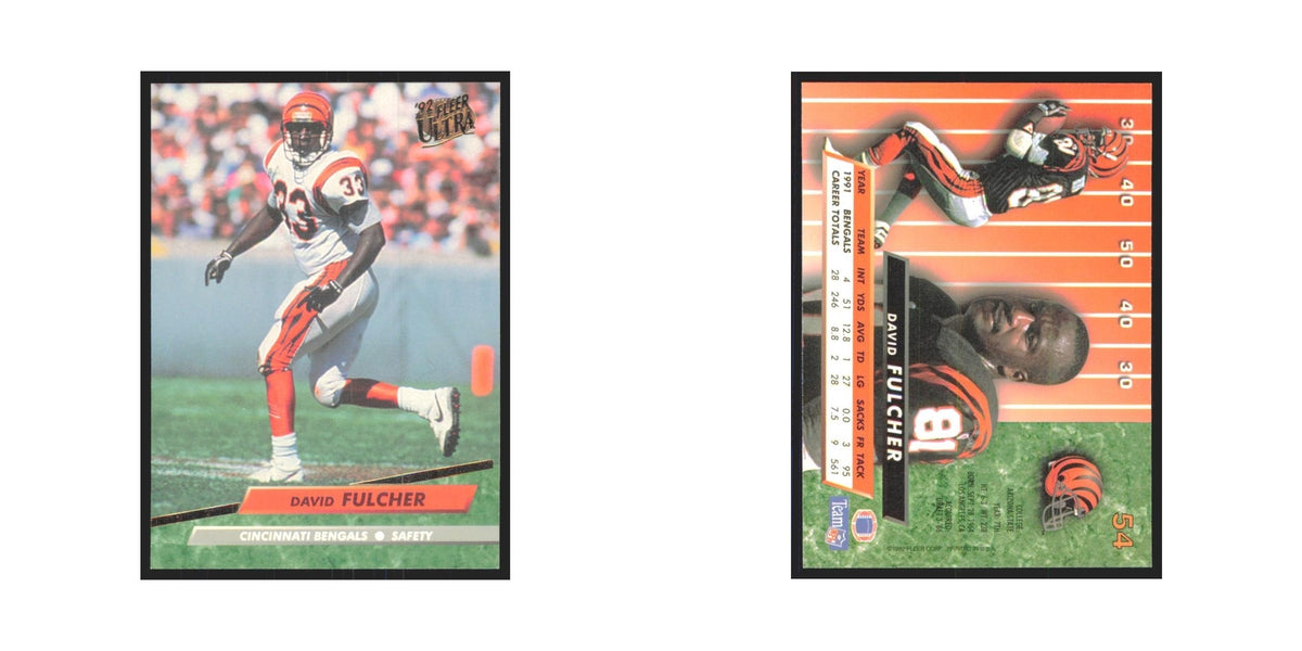 David Fulcher 1992 Fleer Ultra #54 Football Cards Football Card NM