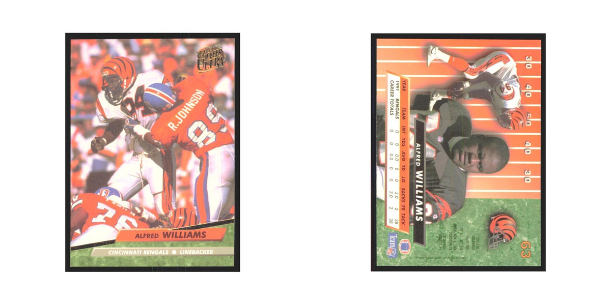 Alfred Williams 1992 Fleer Ultra #63 Football Cards Football Card NM