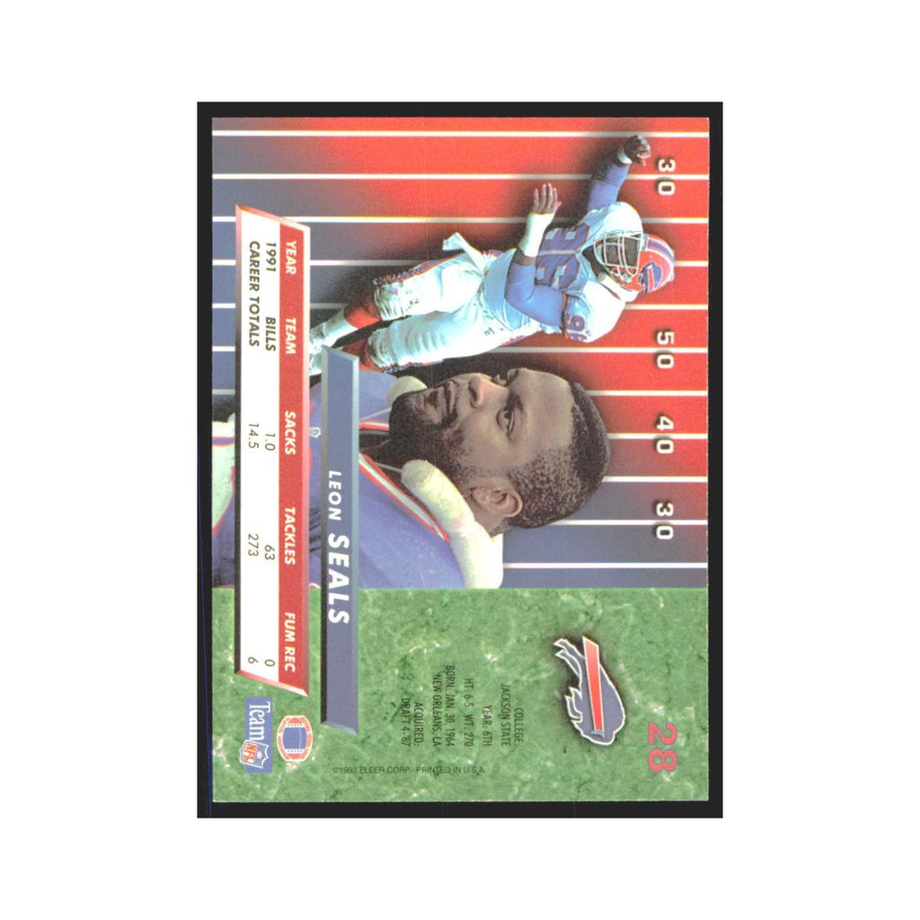 Leon Seals 1992 Fleer Ultra #28 Football Cards Football Card NM