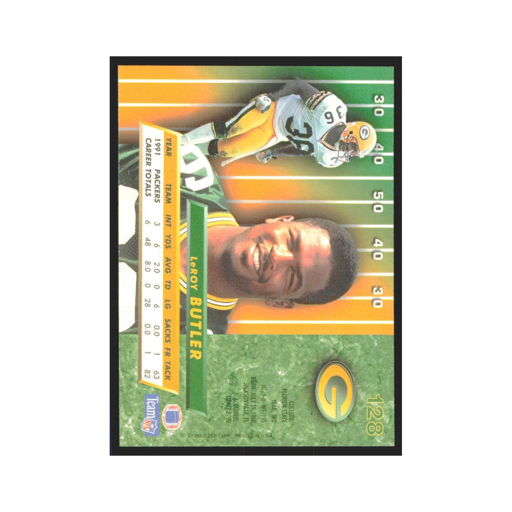 LeRoy Butler 1992 Fleer Ultra #128 Football Cards Football Card NM