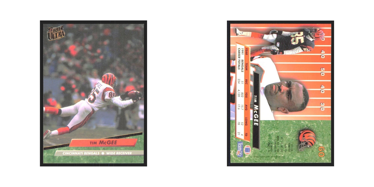 Tim McGee 1992 Fleer Ultra #60 Football Cards Football Card NM