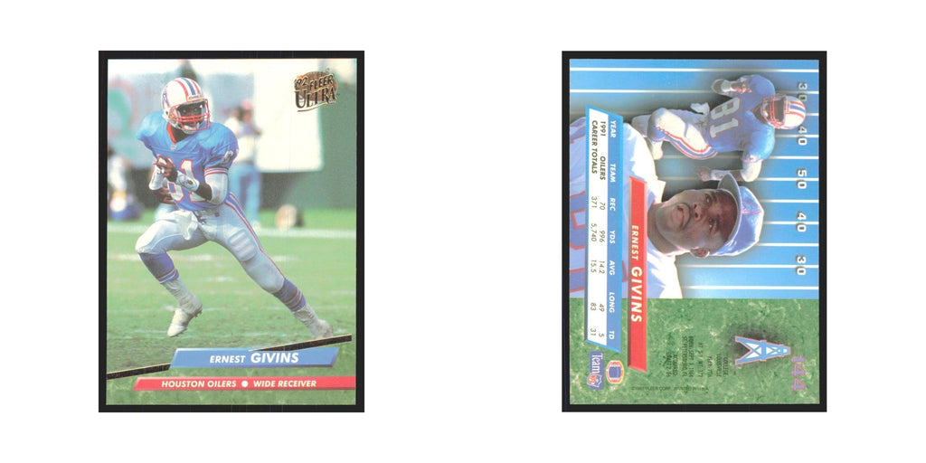 Ernest Givins 1992 Fleer Ultra #144 Football Cards Football Card NM