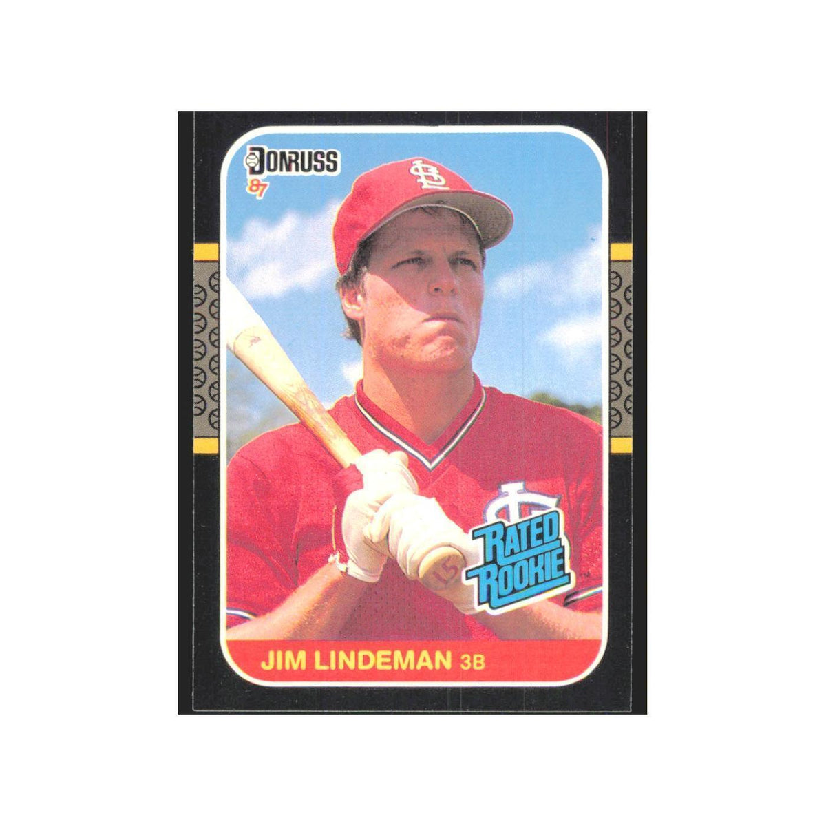 Jim Lindeman Rookie 1987 Donruss #37 St. Louis Cardinals Baseball Card NM