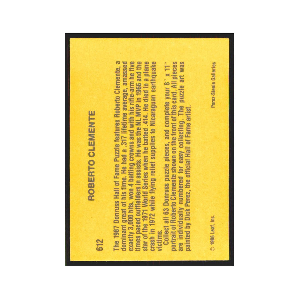 Roberto Clemente 1987 Donruss #612 Pittsburgh Pirates Baseball Card NM