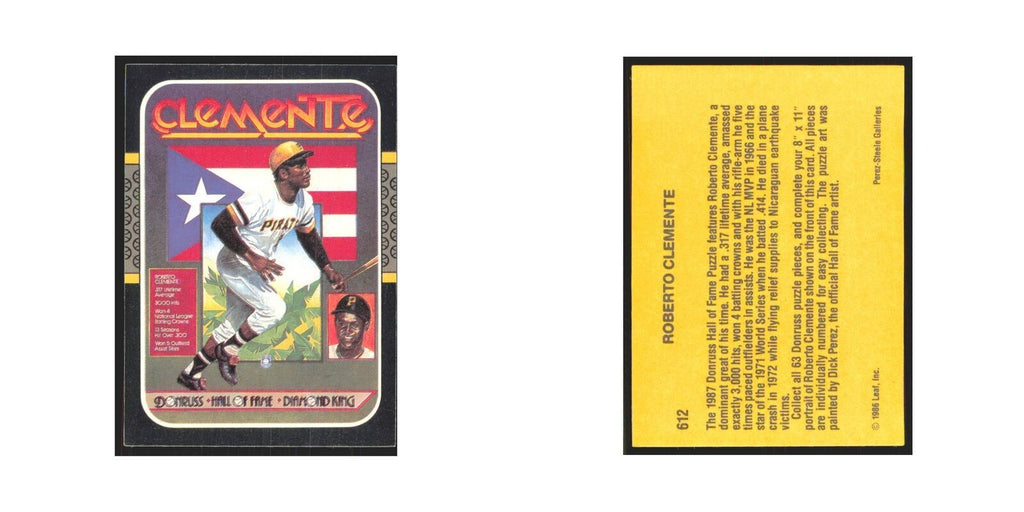 Roberto Clemente 1987 Donruss #612 Pittsburgh Pirates Baseball Card NM