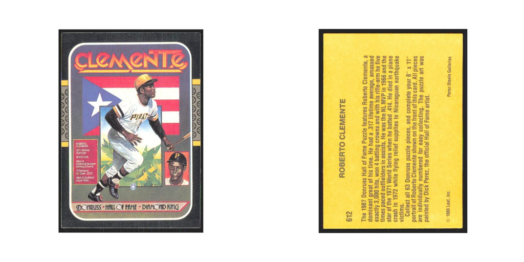 Roberto Clemente 1987 Donruss #612 Pittsburgh Pirates Baseball Card NM