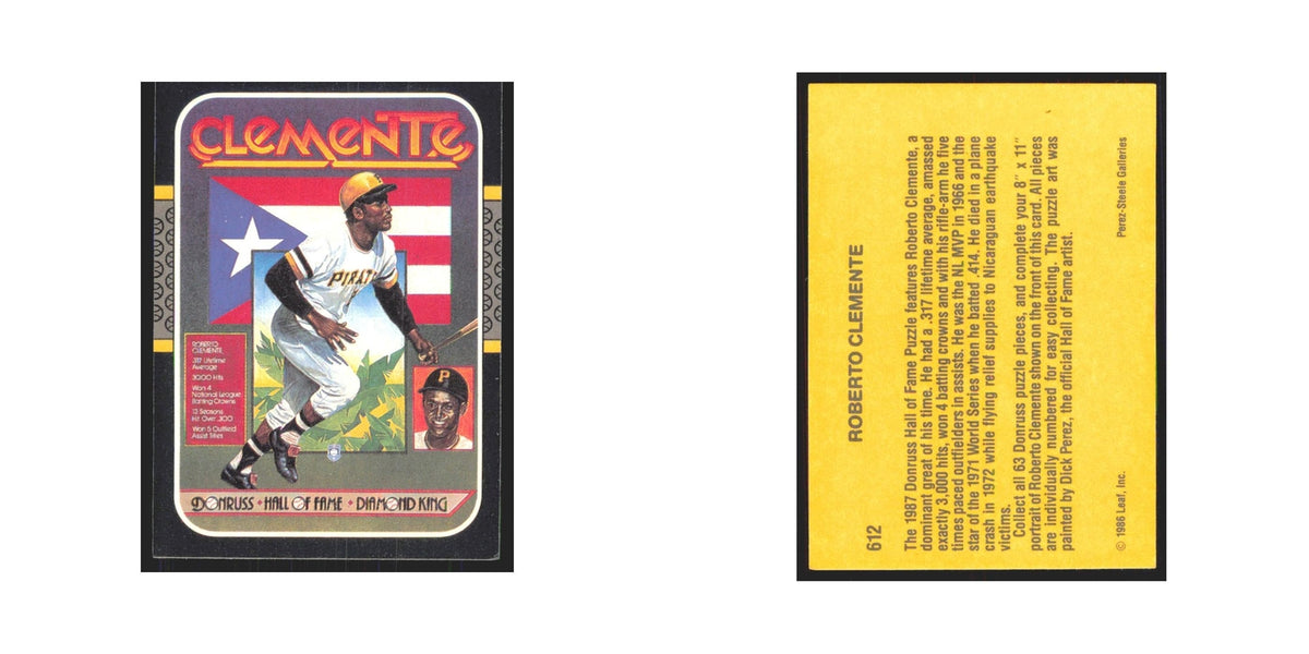 Roberto Clemente 1987 Donruss #612 Pittsburgh Pirates Baseball Card NM