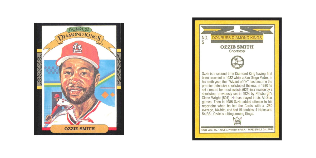 Ozzie Smith 1987 Donruss #5 St. Louis Cardinals Baseball Card NM