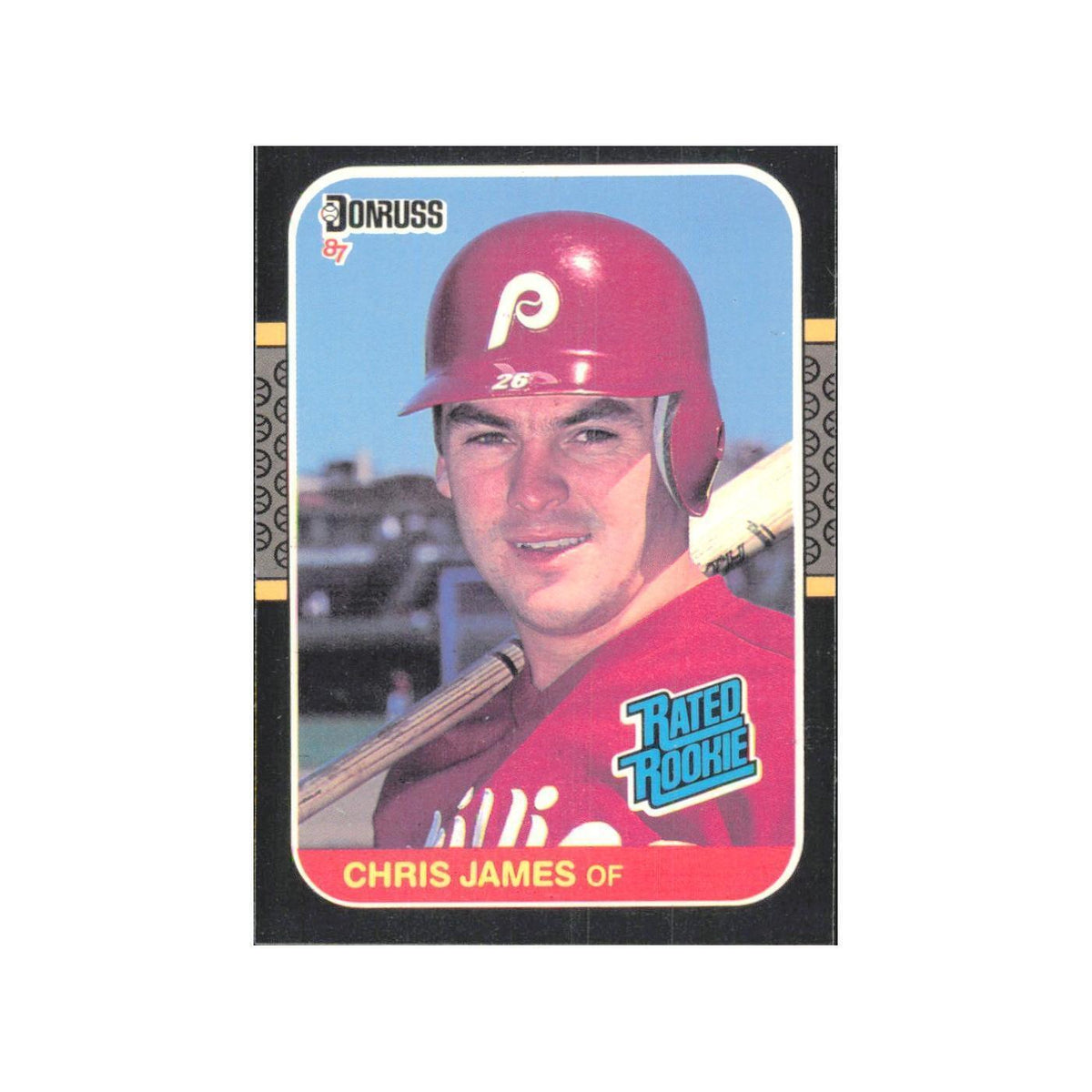 Chris James Rookie 1987 Donruss #42 Philadelphia Phillies Baseball Card NM