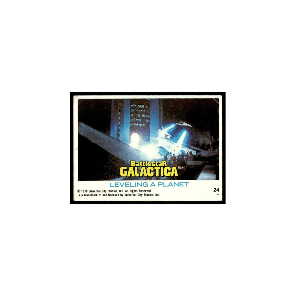 Leveling a Planet 1978 Battlestar Galactica #24 Trading Card Poor